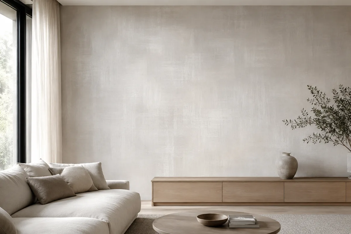 Silver Linen finish in warm white and pearl grey with a fine linen texture